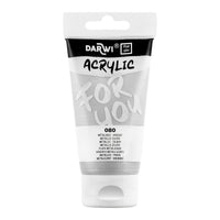 Farba akrylowa DARWI Acryl 75 ml – Srebrny metaliczny