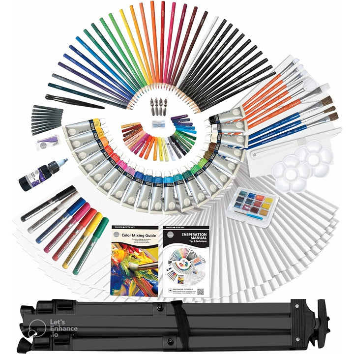 Duży zestaw artystyczny Daler-Rowney z 200-elementową sztalugą | Artmie