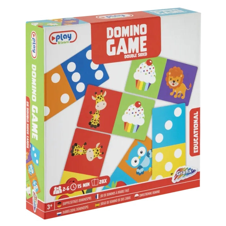 Dwustronna gra Domino - 28 kart edukacyjnych | artmie.pl