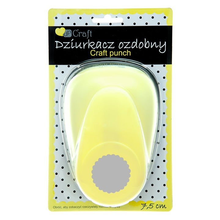 Dziurkacz ozdobny 7,5 cm | falisty okrąg | Artmie