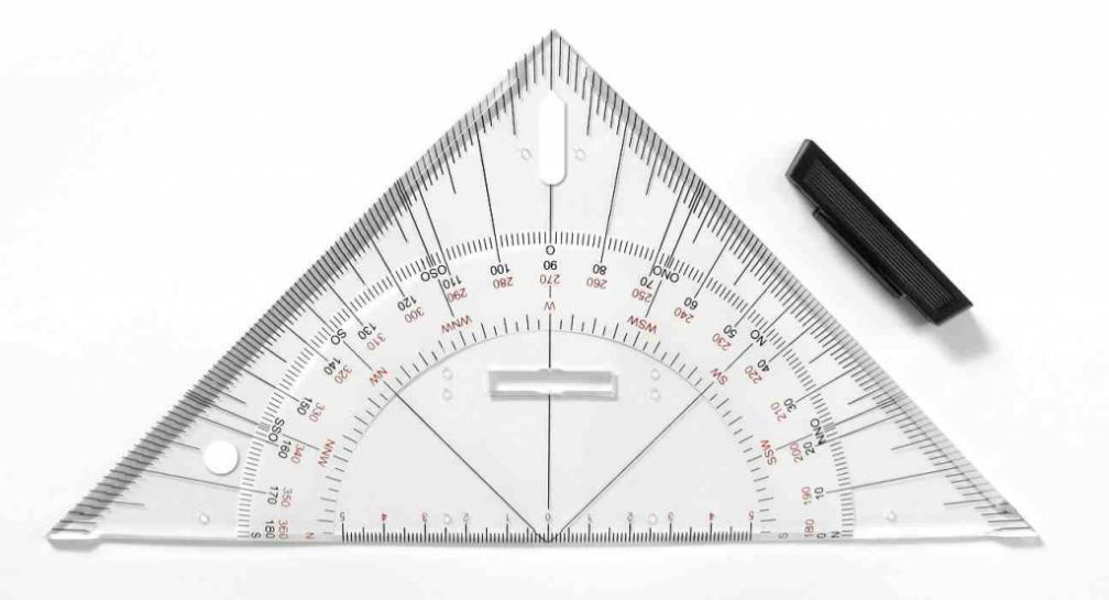 Ekierka Geo-Trójkąt nawigacyjny uchwyt 25cm | Artmie