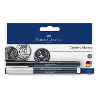 Faber Castell marker kreatywny biały/czarny | Artmie
