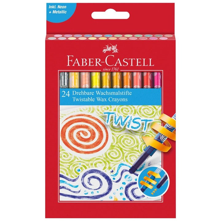 Wykręcane kredki woskowe Faber Castell Twist | różne zestawy | Artmie