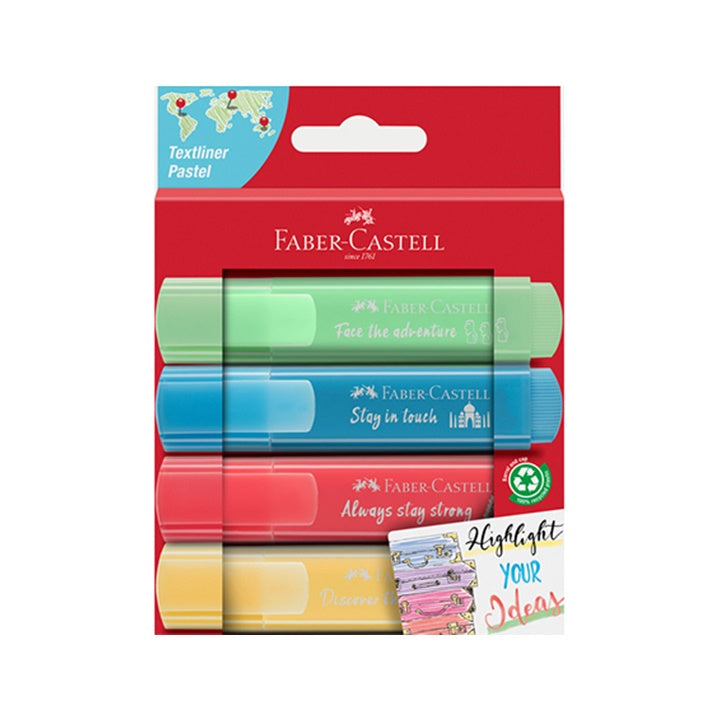 FABER CASTELL Zestaw rozświetlaczy 4 szt. | Artmie