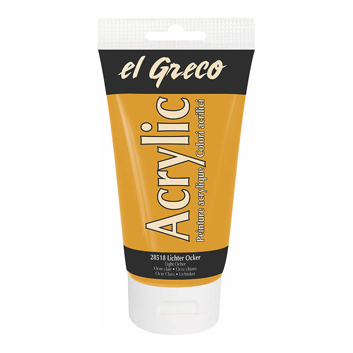 Farba akrylowa El Greco 150 ml | różne kolory - Jasna ochra żółta