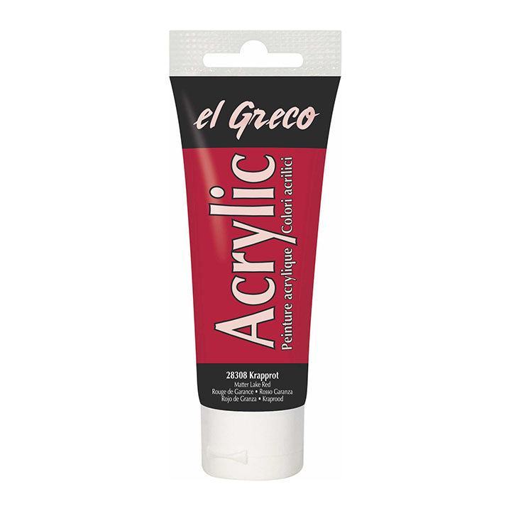 Farba akrylowa El Greco 75 ml | różne kolory - Czerwień madder