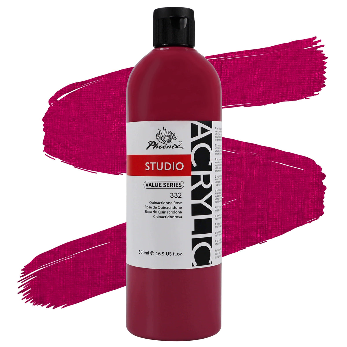 Farba akrylowa Phoenix 332 Quinacridone Rose 500 ml