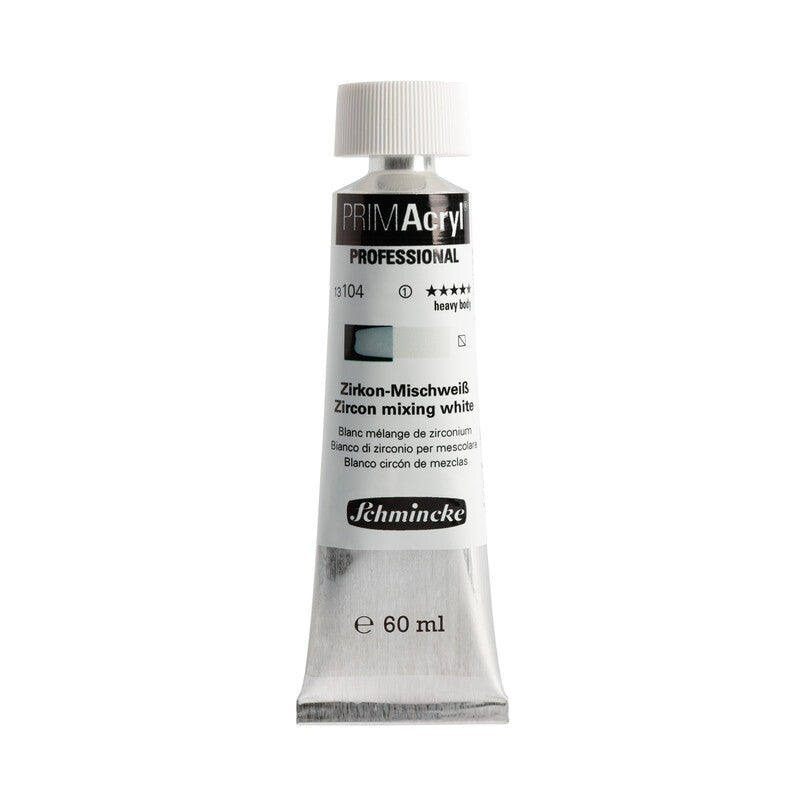 Farba akrylowa Schmincke PRIMAcryl Professional 60 ml – 104 Biel cyrkonowa do mieszania