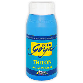 Farba akrylowa Solo Goya TRITON 750 ml | różne kolory - 36 - jasny błękit