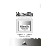 Farba akwarelowa Maimeri Blu – półkostka 1.5 ml – Biel tytanowa