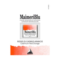 Farba akwarelowa Maimeri Blu – półkostka 1.5 ml – Czerwień kadmowa pomarańczowa