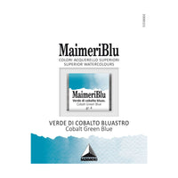 Farba akwarelowa Maimeri Blu – półkostka 1.5 ml – Zieleń kobaltowa niebieskawa