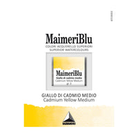 Farba akwarelowa Maimeri Blu – półkostka 1.5 ml – Żółcień kadmowa średnia