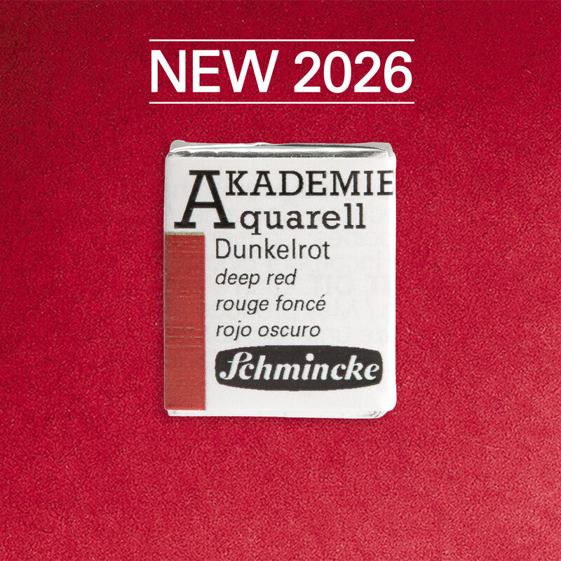 Farba akwarelowa Schmincke AKADEMIE półkostka - Golden pink – 335 Głęboka czerwień
