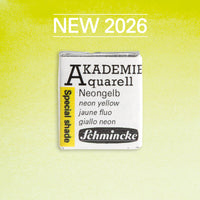 Farba akwarelowa Schmincke AKADEMIE półkostka - Golden pink – 950 Neonowy żółty