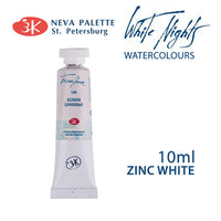 Farba akwarelowa White Nights 10 ml | różne odcienie - Biel cynkowa