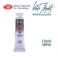 Farba akwarelowa White Nights 10 ml | różne odcienie - Sepia