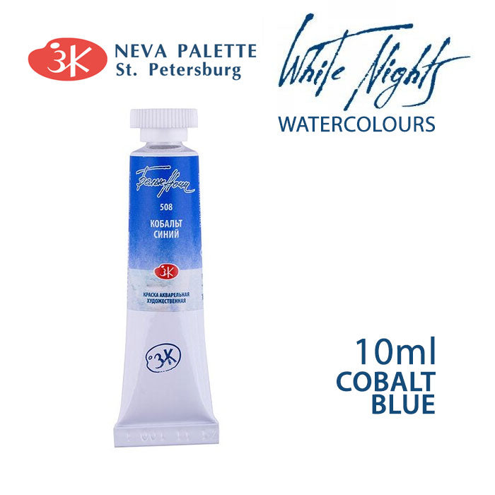 Farba akwarelowa White Nights 10 ml | różne odcienie - Błękit kobaltowy