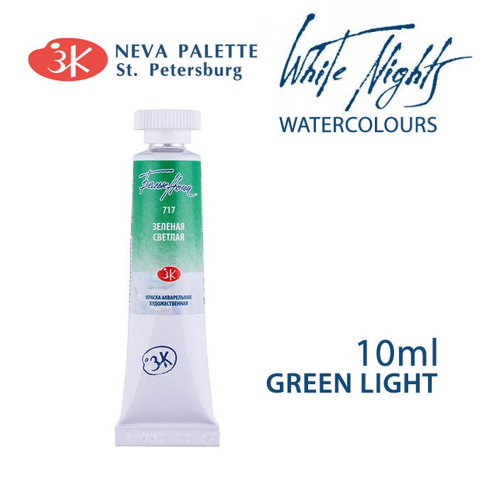 Farba akwarelowa White Nights 10 ml | różne odcienie - Zieleń jasna