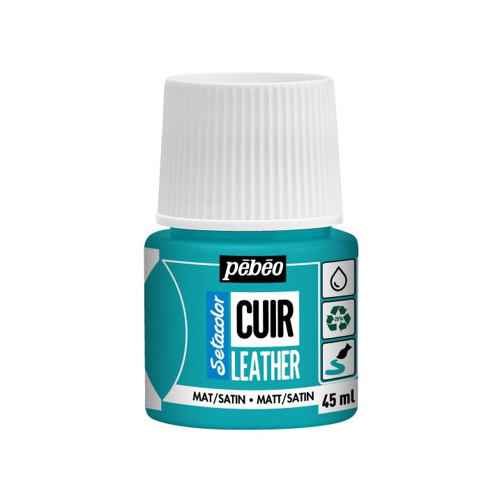 Farba do skóry Pebeo Setacolor matt/satin 45 ml - błękit turkusowy