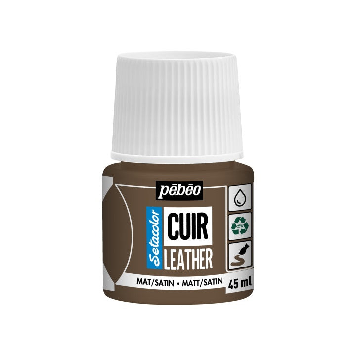 Farba do skóry Pebeo Setacolor matt/satin 45 ml - brąz espresso