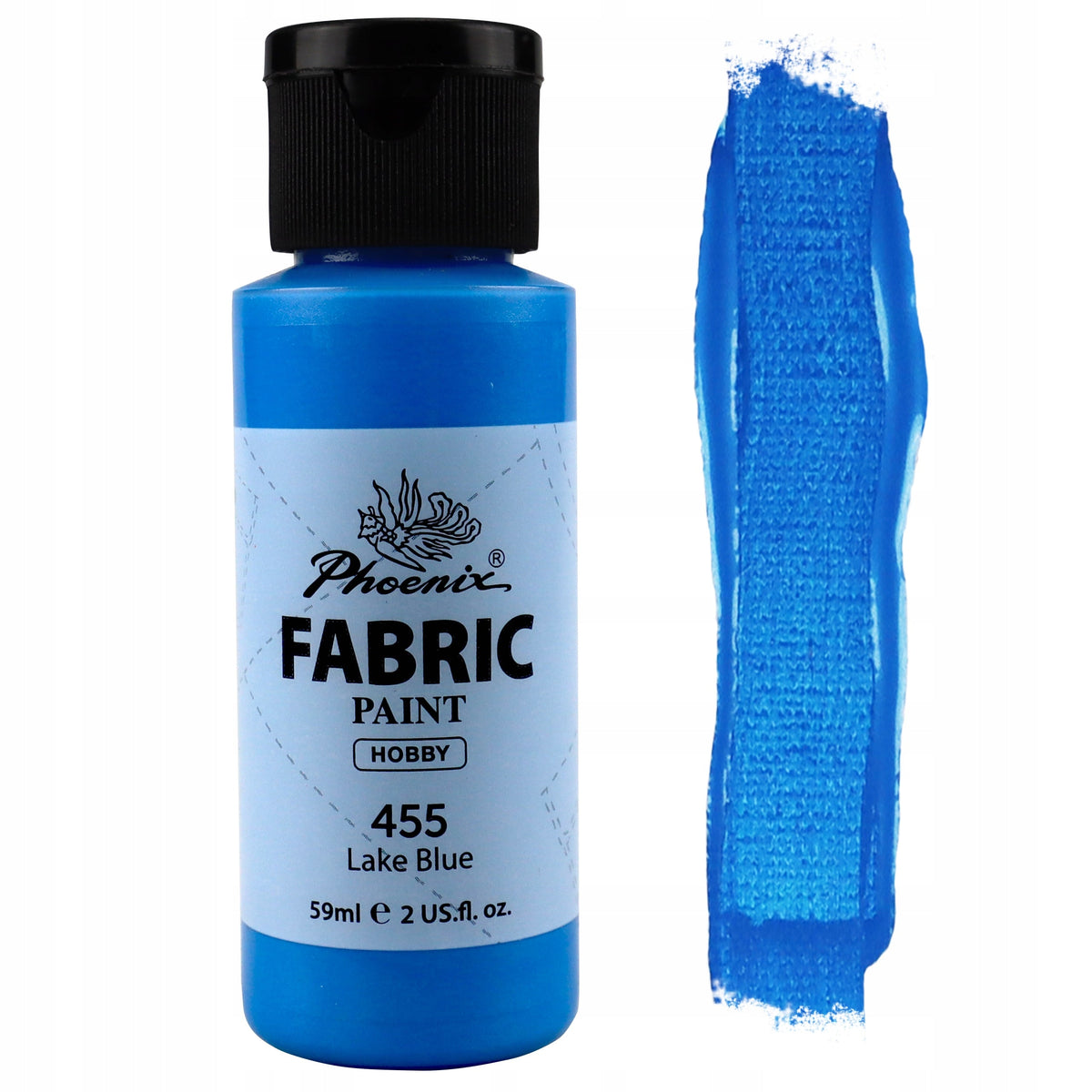 Farba do tkanin Phoenix 59 ml – błękit jeziora 455