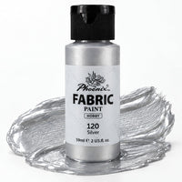 Farba do tkanin Phoenix 59 ml srebrna 120