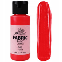 Farba do tkanin Phoenix 59 ml szkarłatna 302