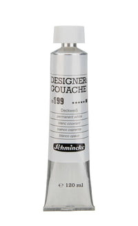 Farba gwaszowa Schmincke Designers Gouache 120 ml – 199 Biel kryjąca