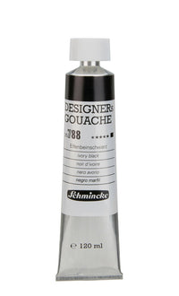 Farba gwaszowa Schmincke Designers Gouache 120 ml – 788 Czerń z kości słoniowej