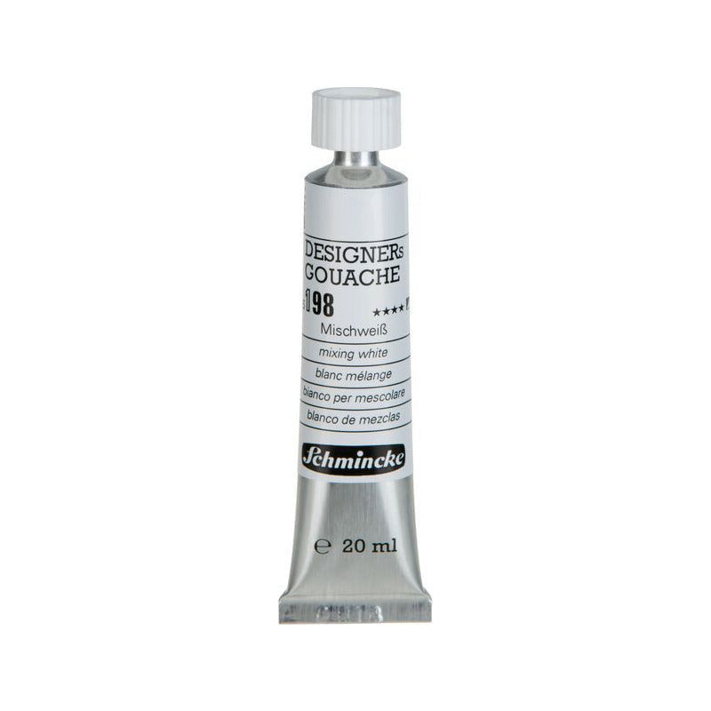 Farba gwaszowa Schmincke Designers Gouache 20 ml – 198 Biel do mieszania
