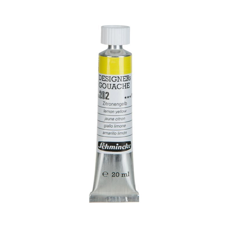 Farba gwaszowa Schmincke Designers Gouache 20 ml – 202 Żółcień cytrynowa