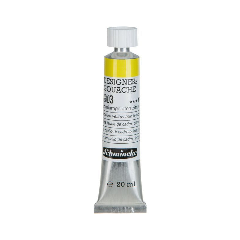 Farba gwaszowa Schmincke Designers Gouache 20 ml – 203 Żółcień kadmowa cytrynowa (imit.)