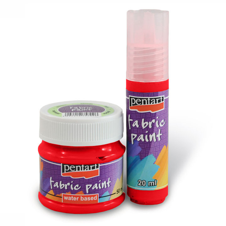 Farba do tkanin - 50 ml – 3478 - czerwona