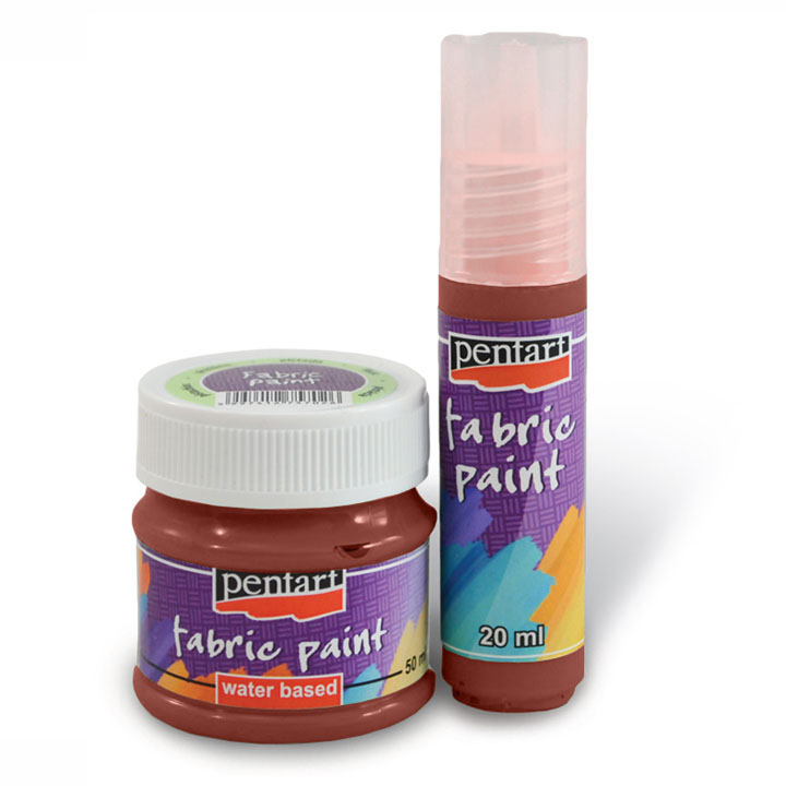 Farba do tkanin - 50 ml – 3481 - ciemnobrązowa