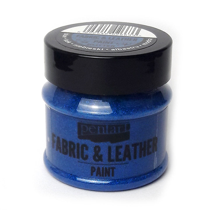 Farba do tkanin i skóry Pentart 50 ml – Glittering niebieska