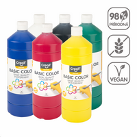 Farba plakatowa Creall, 1 000 ml, mix kolorów – 6 ×