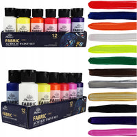 Farby akrylowe do tkanin Phoenix 12 x 59 ml