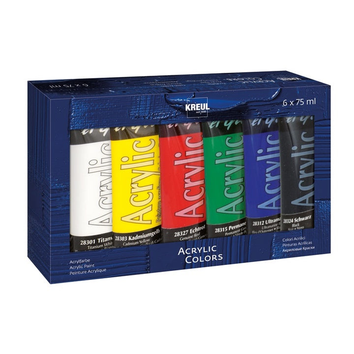 Farby akrylowe El Greco / zestaw 6 szt x 75 ml | Artmie
