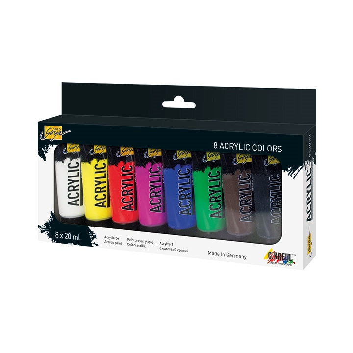 Farby akrylowe Kreul Solo Goya / zestaw 8 szt x 20 ml | Artmie