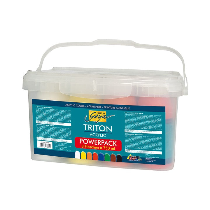 Farby akrylowe Kreul Triton Liquid Powerpack/ zestaw 8x750ml | Artmie