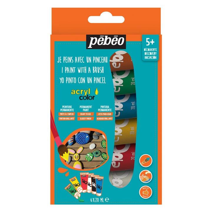Farby akrylowe  Pebeo Acrylcolor 6 x 20 ml | Artmie