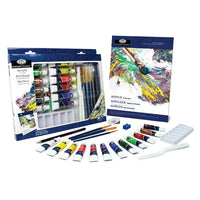 Farby akrylowe Royal & Langnickel Essentials / zestaw 12 szt x 12 ml farb i dodatki | Artmie