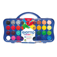 Farby akwarelowe GIOTTO Aquarelli średnica 30 mm, 36 szt. z 2 pędzlami