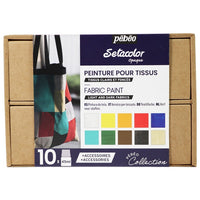 Farby do ciemnych i jasnych tkanin Setacolor Opaque / zestaw 10 x 45 ml | Artmie