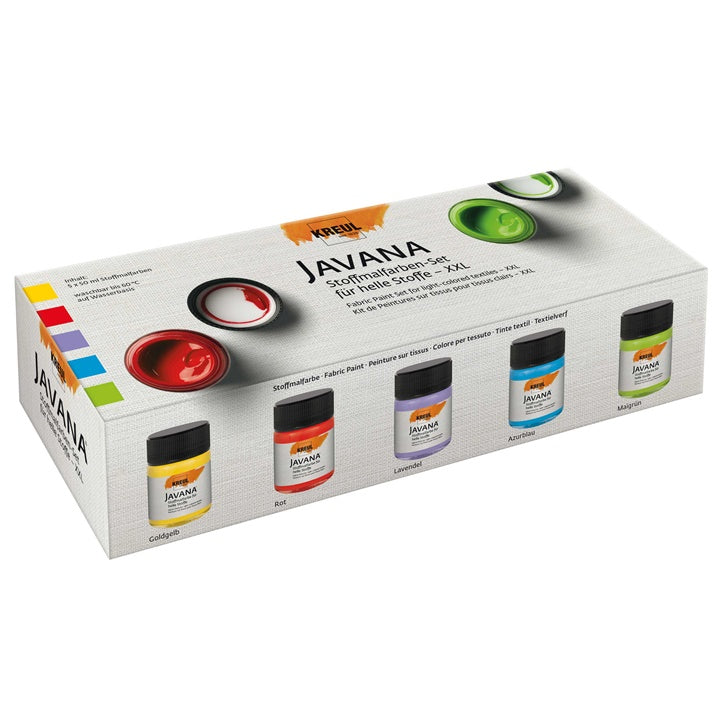 Farby do jasnych lekkich tkanin Javana / 5szt x 50ml | Artmie