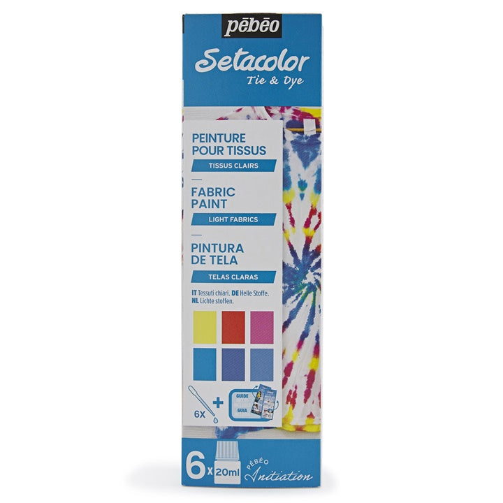 Farby do jasnych tkanin  Pebeo Setacolor 6 x 20 ml | Artmie