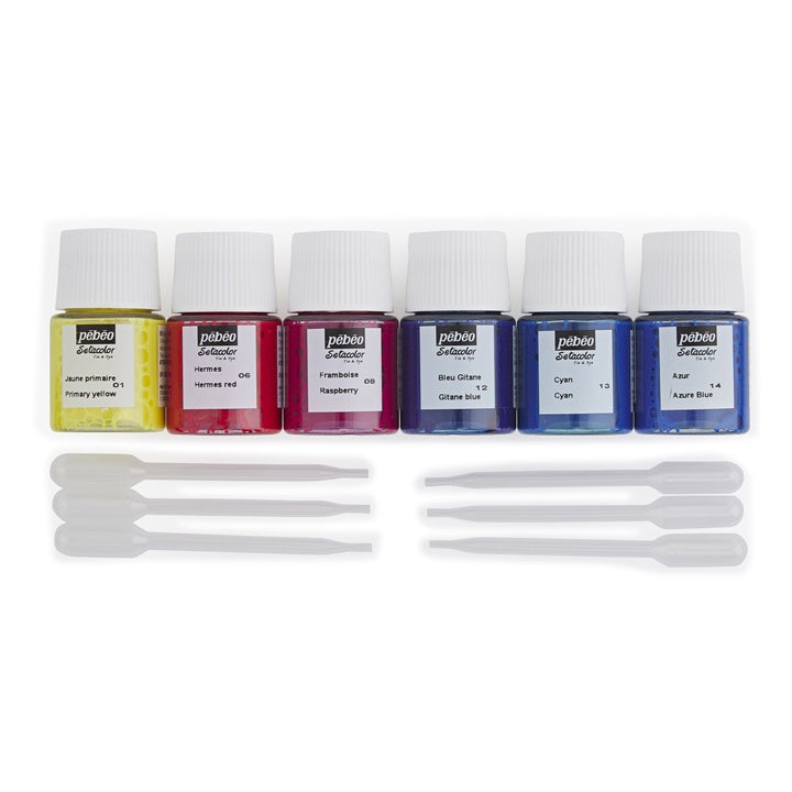 Farby do jasnych tkanin  Pebeo Setacolor 6 x 20 ml | Artmie