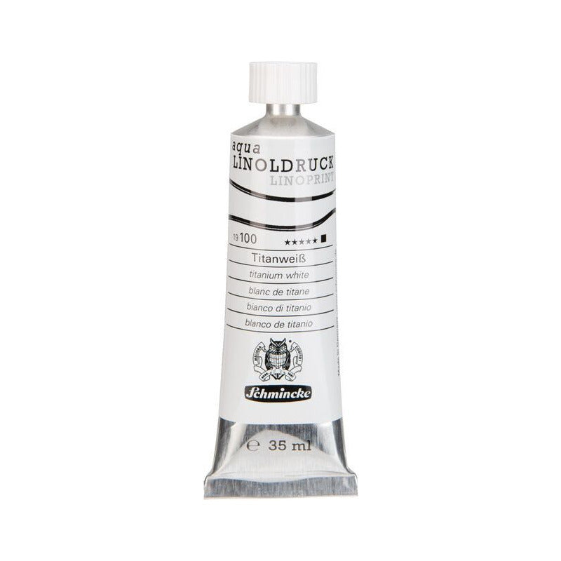 Farby do linorytu Schmincke aqua-LINOPRINT 35 ml – 100 Biel tytanowa
