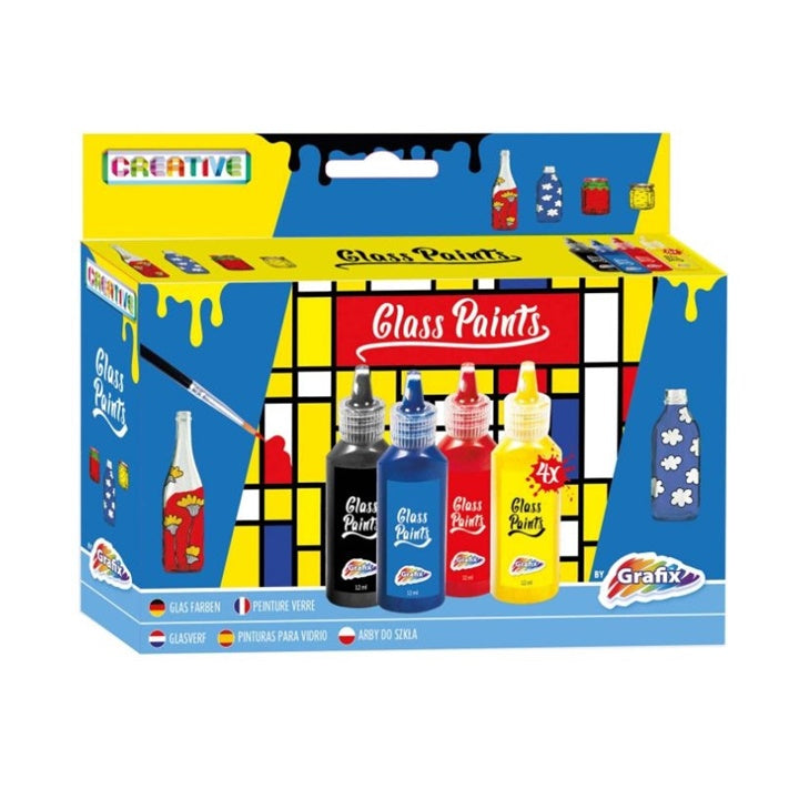 Farby do malowania na szkle /4 x 22 ml | Artmie
